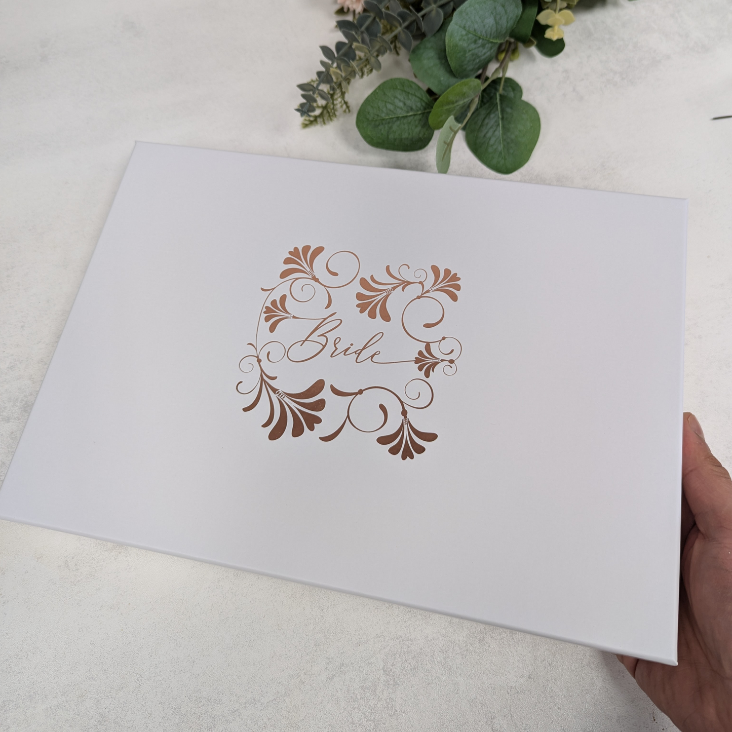 A4 White Bride Gift Box - Foil stamped | Gold | Silver | Rose Gold