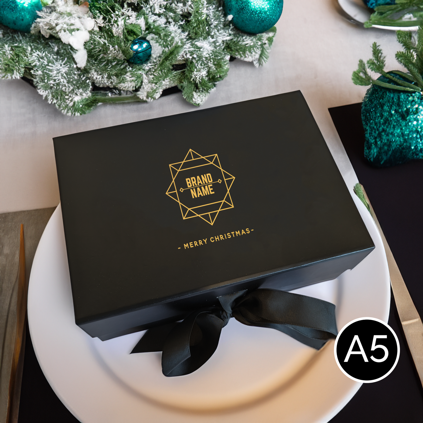 Corporate Christmas Box - Branded - Company Logo- Custom - Real Foil