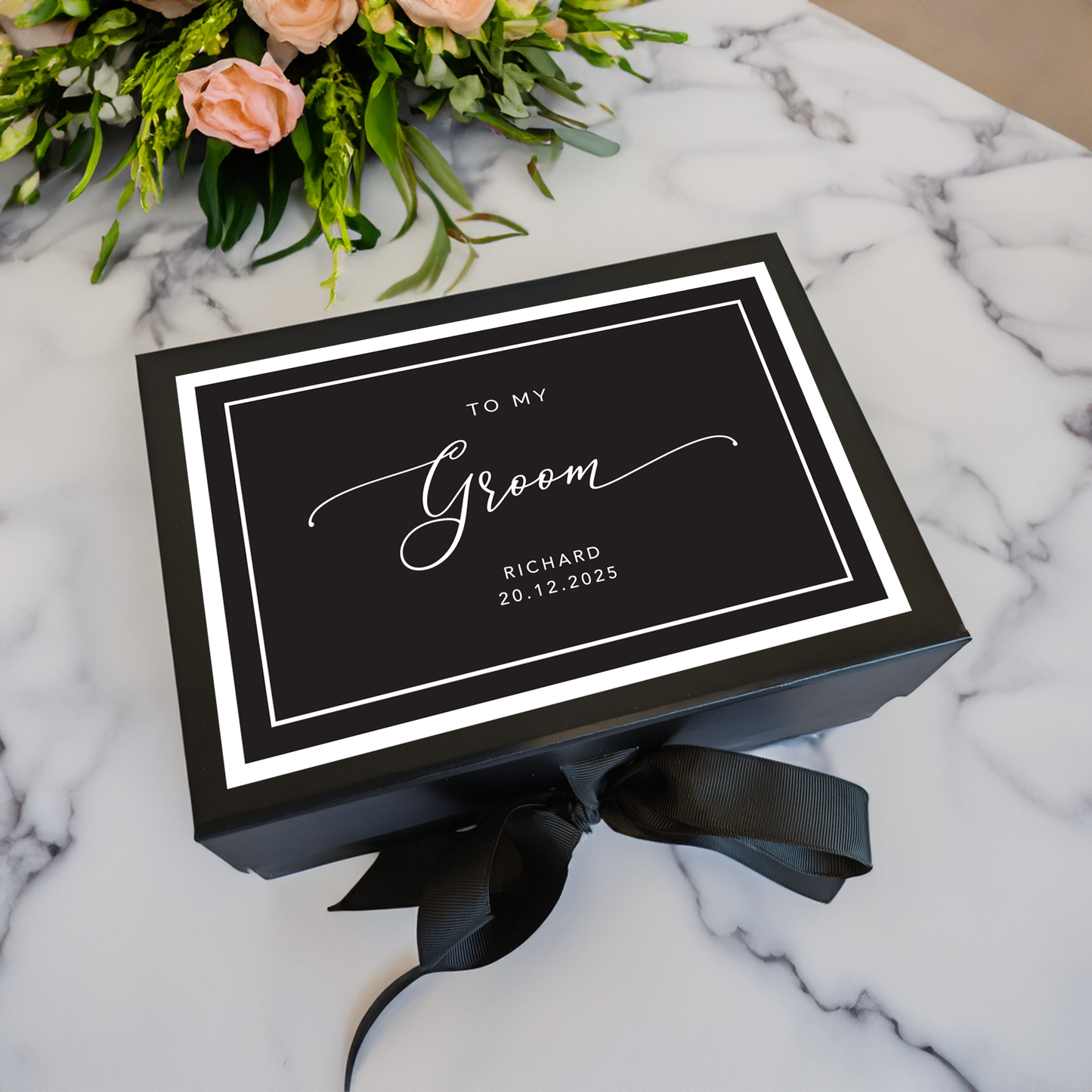 To My Groom Gift Box - Black and White Multisize - A5 | Large | A4 | XL