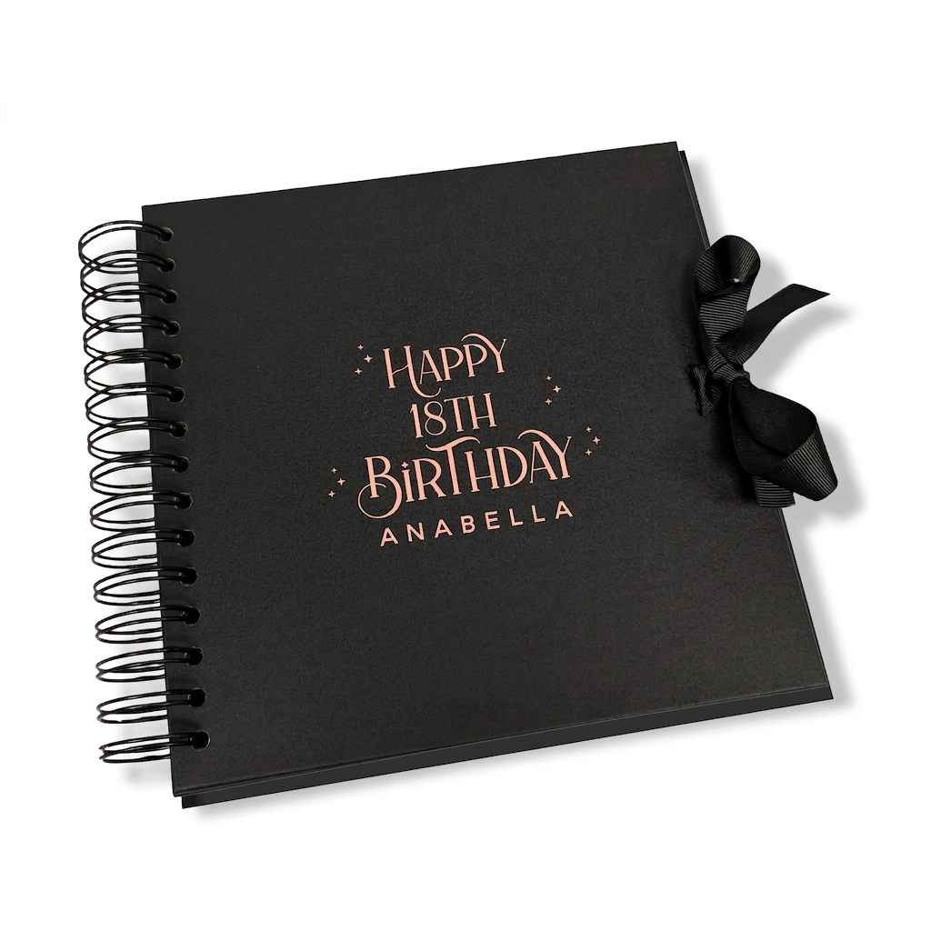 Personalised Scrapbook for Milestone Birthday - 8X8" Square – Personalised Scrapbook Memory Book Photo Album