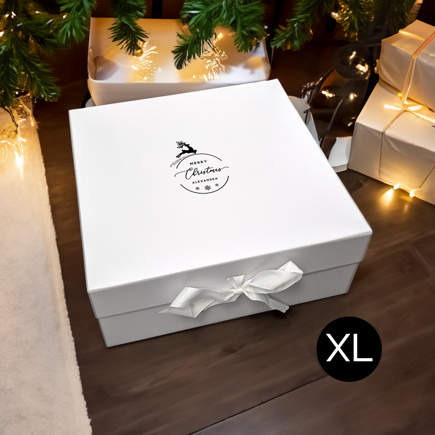 Christmas Reindeer Gift Box - Multi Size - Personalised