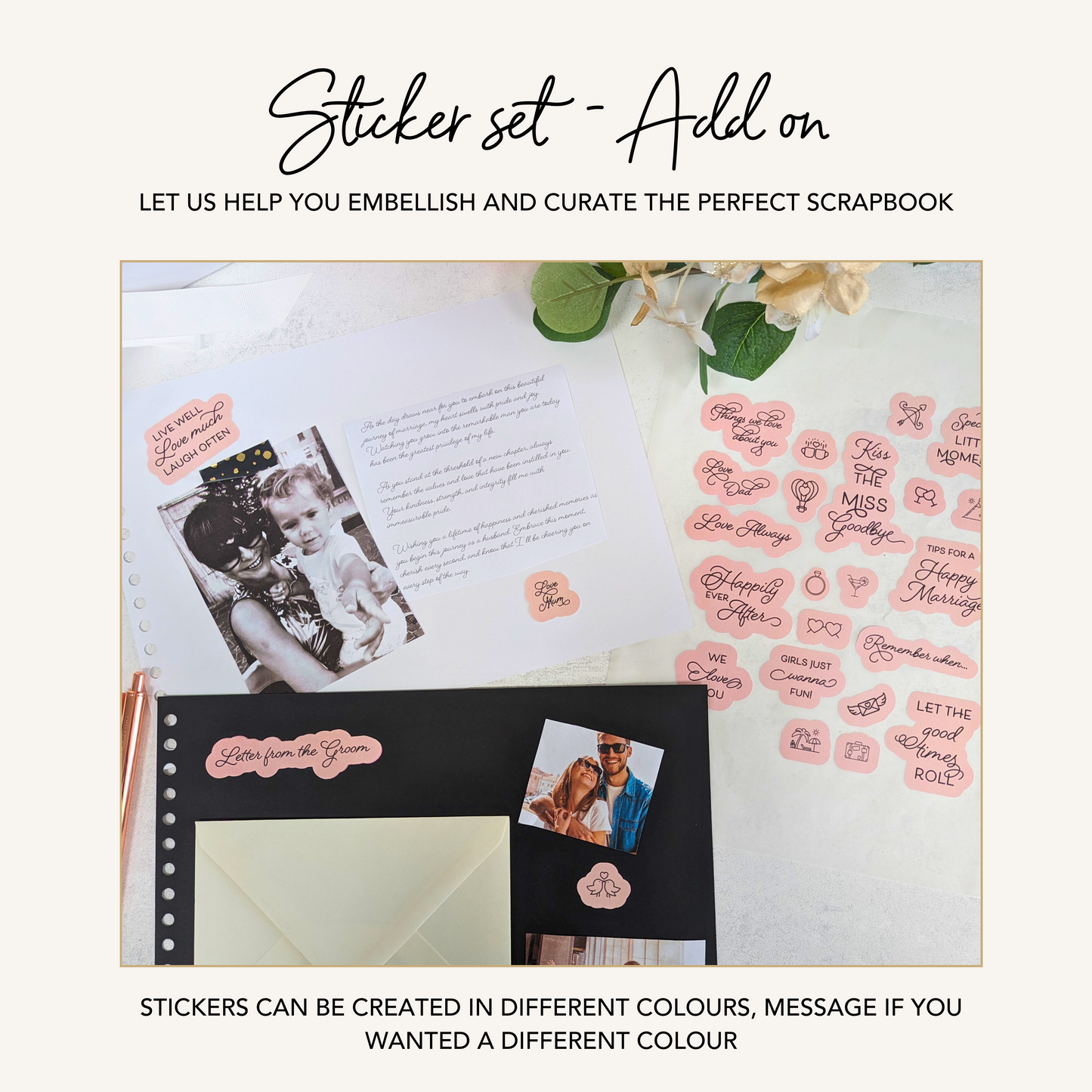 Dear Personalised Letters to the Bride A4 Scrapbook Album - Personalised