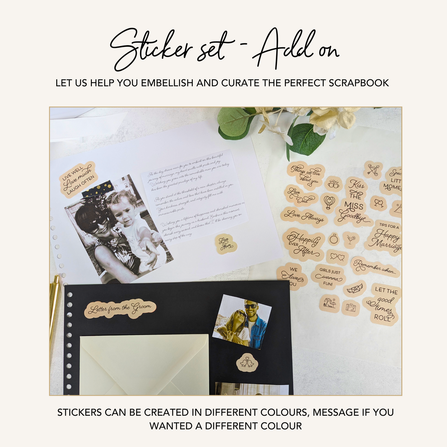 In my Bride Era A4 Scrapbook - Pearl Edition - Personalised Miss to Mrs