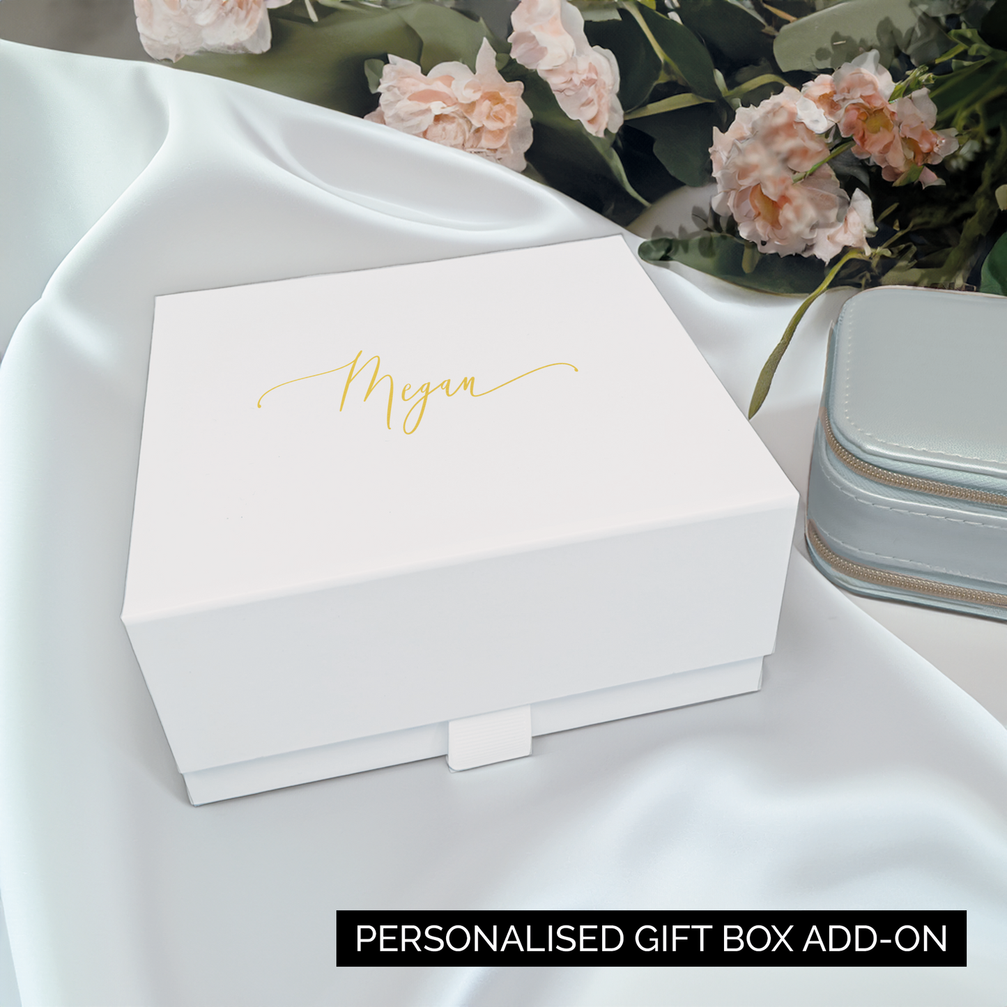 Pearl Blue Travel Jewellery Box - Personalised
