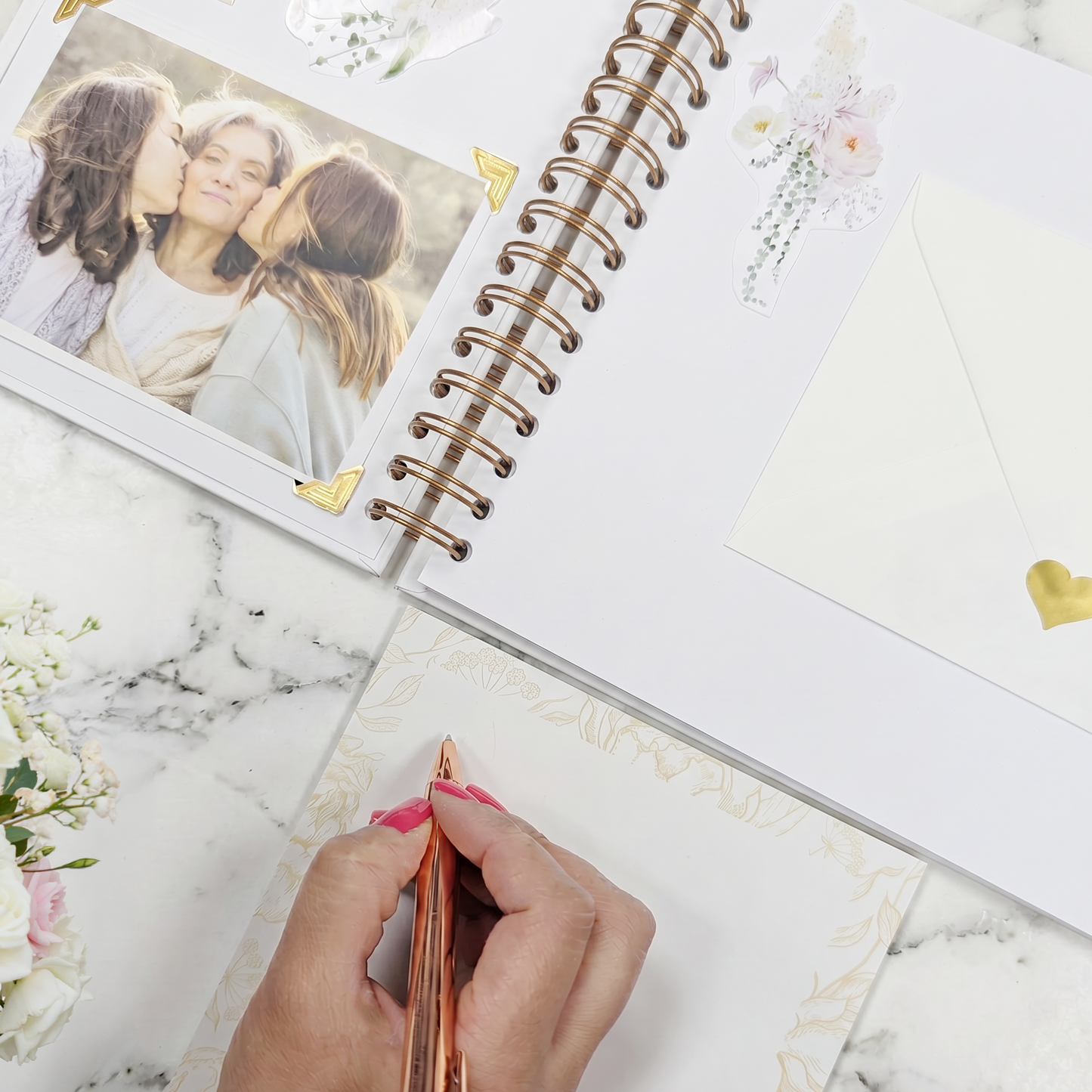 Letters to the Bride Scrapbook – Personalised Wedding Memory Book Photo Album