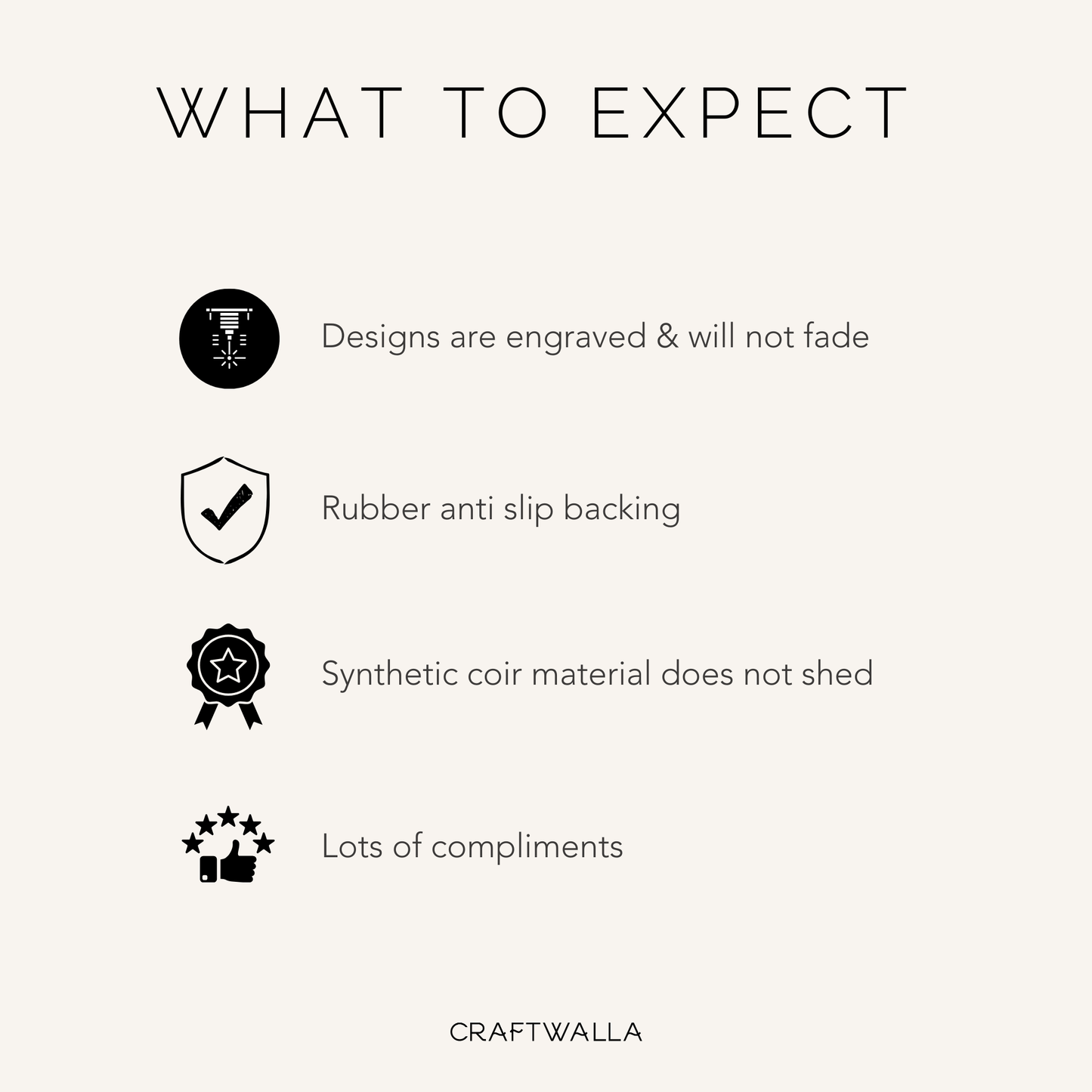 Personalised Doormat (Welcome To) - Synthetic Weatherproof Coir for Outdoor or Indoor Use