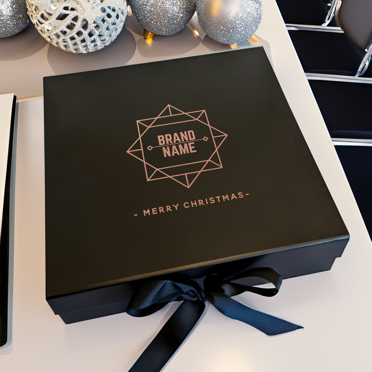 Corporate Christmas Box - Branded - Company Logo- Custom - Real Foil