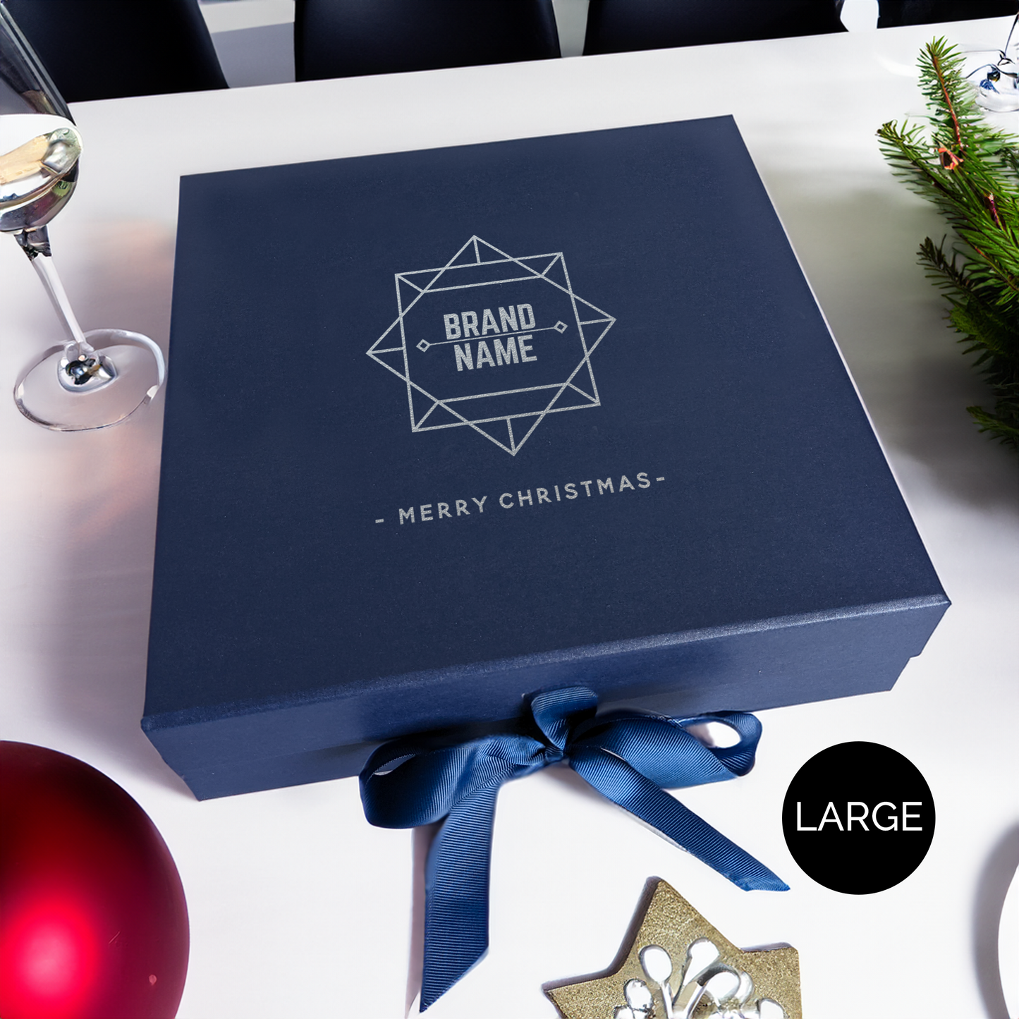 Corporate Christmas Box - Branded - Company Logo- Custom - Real Foil