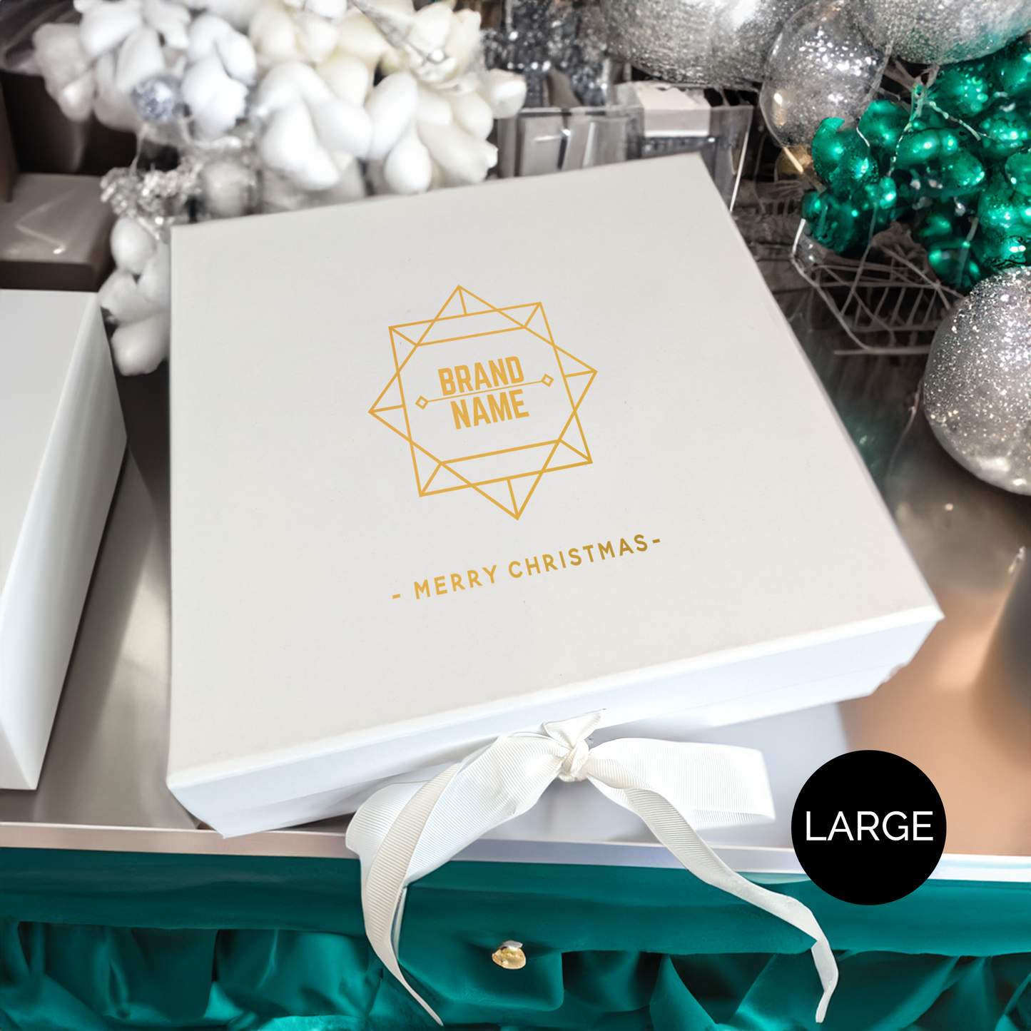 Corporate Christmas Box - Branded - Company Logo- Custom - Real Foil
