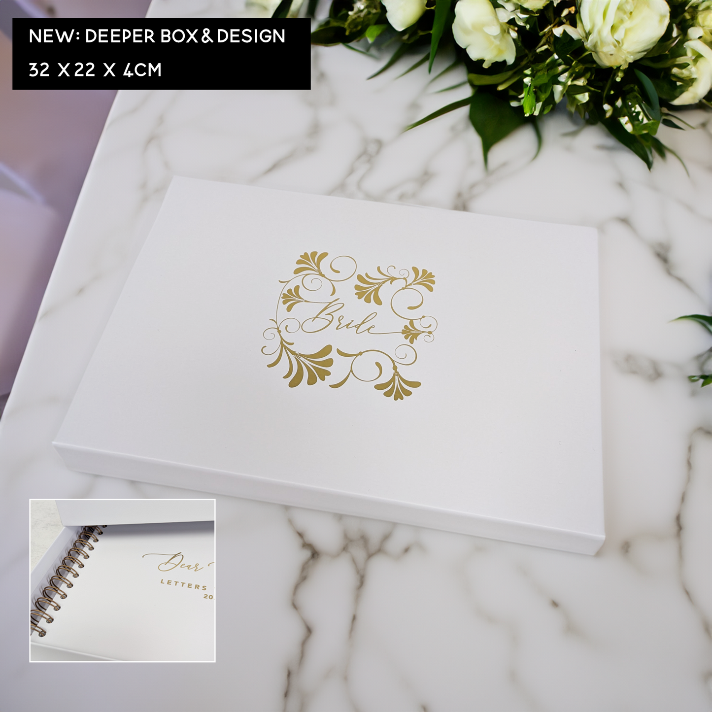 In my Bride Era A4 Scrapbook - Pearl Edition - Personalised Miss to Mrs