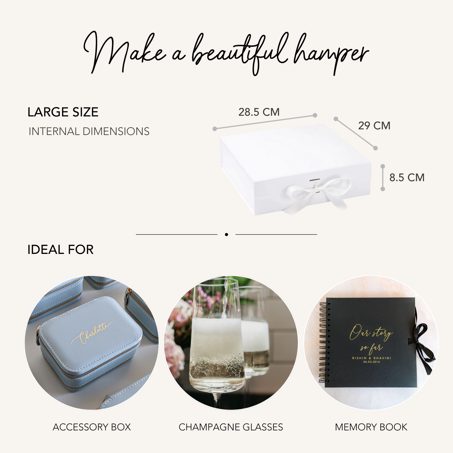 Personalised Wedding Gift Box - Large - for newly weds and anniversaries