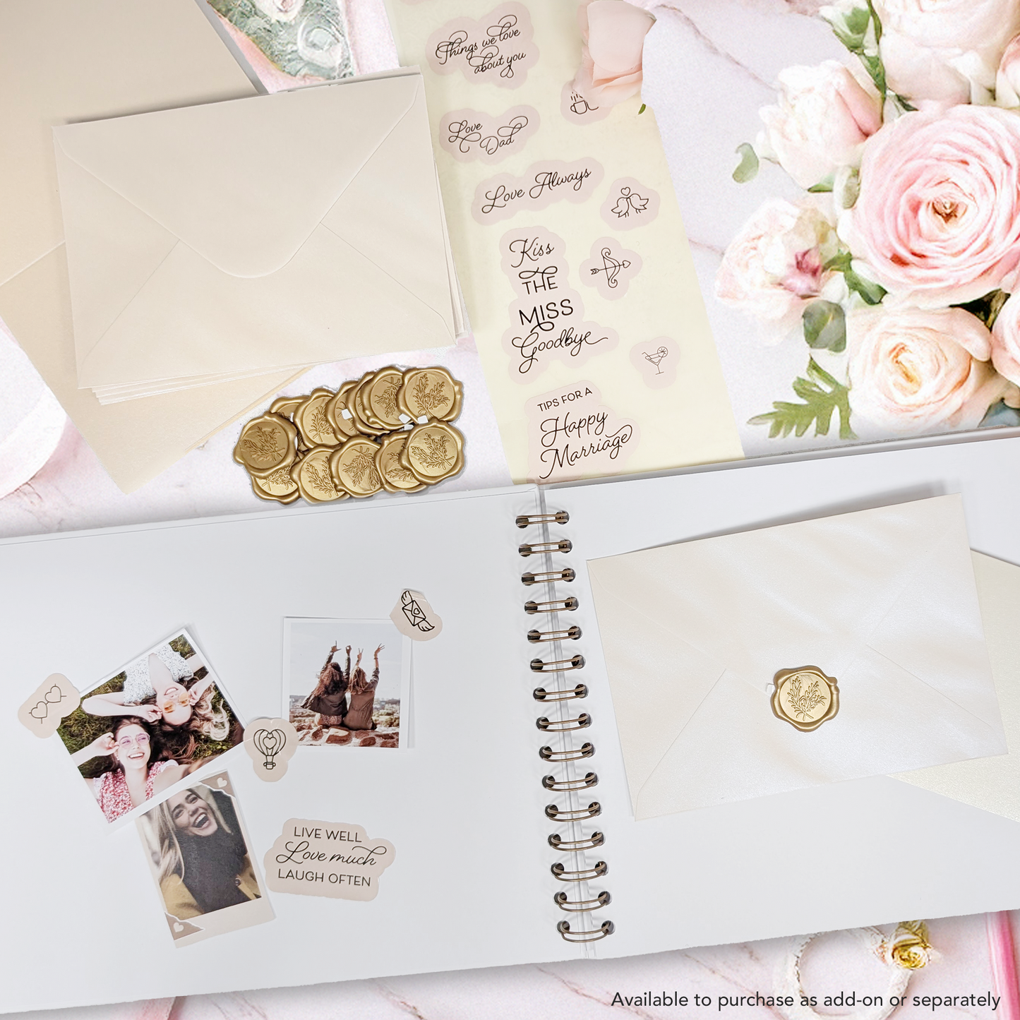 Letters to the Bride A4 Scrapbook Album - Elegant Style - Personalised