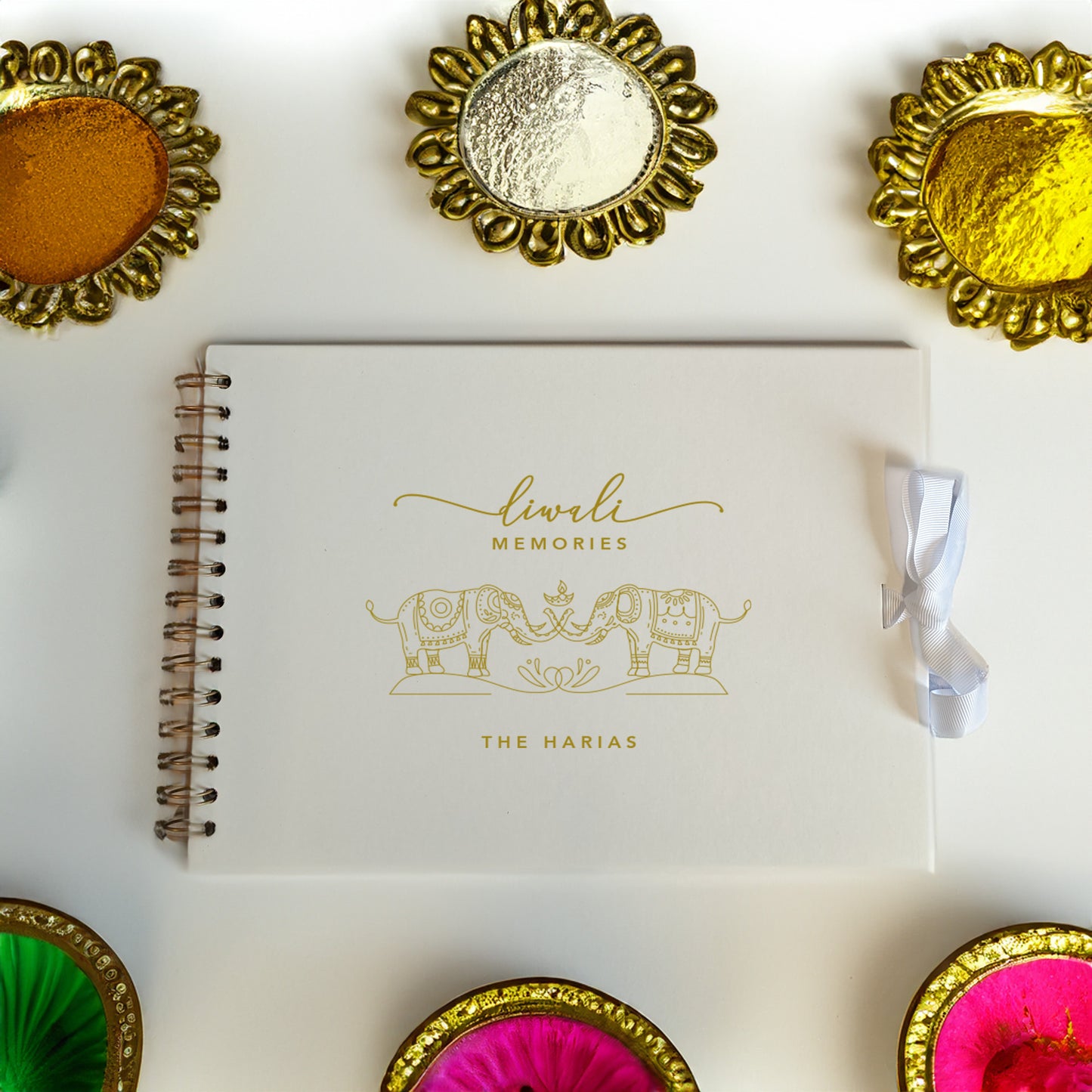 Diwali Memories Family A4 Scrapbook Album - Personalised