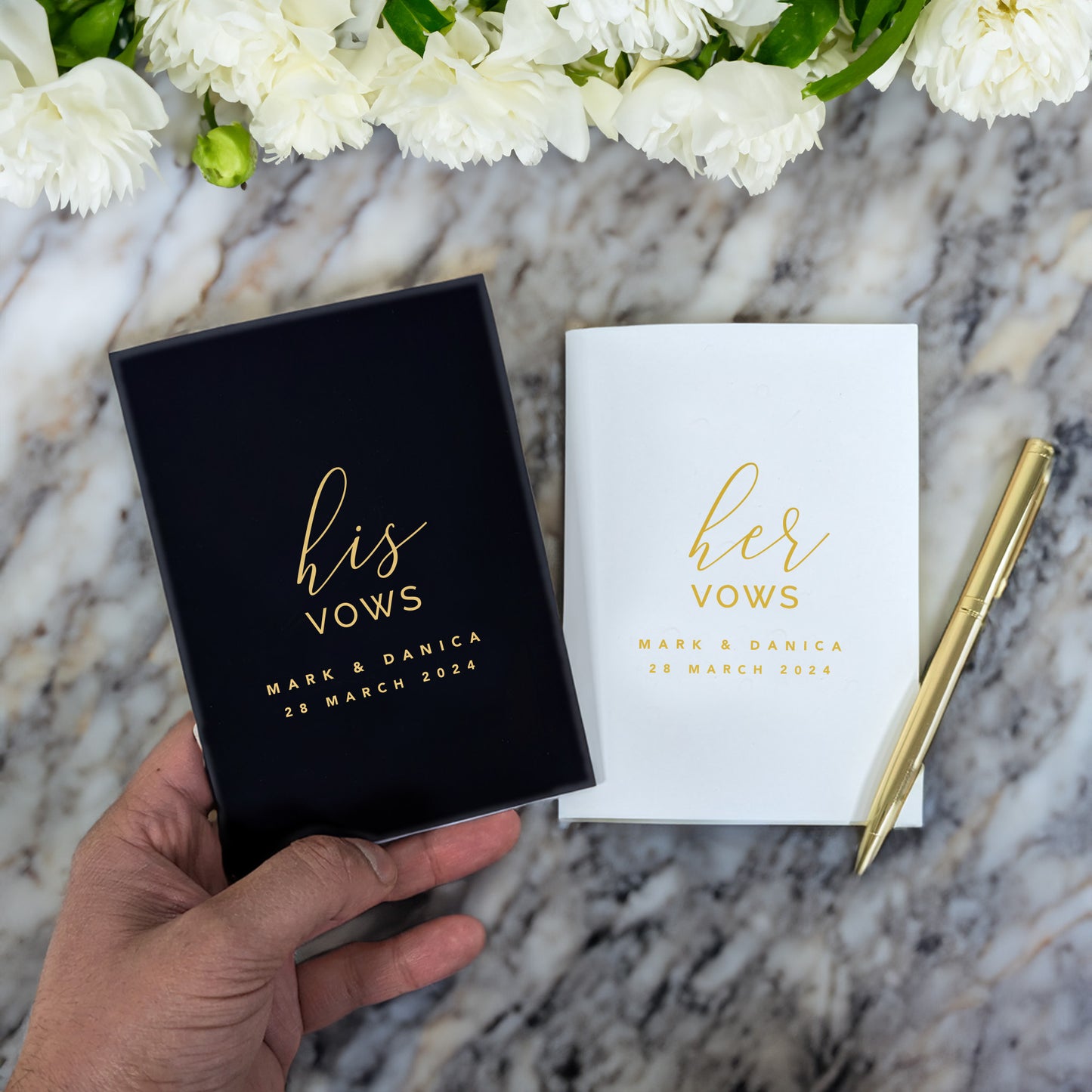 Vow Books - His & Hers - Personalised - A6