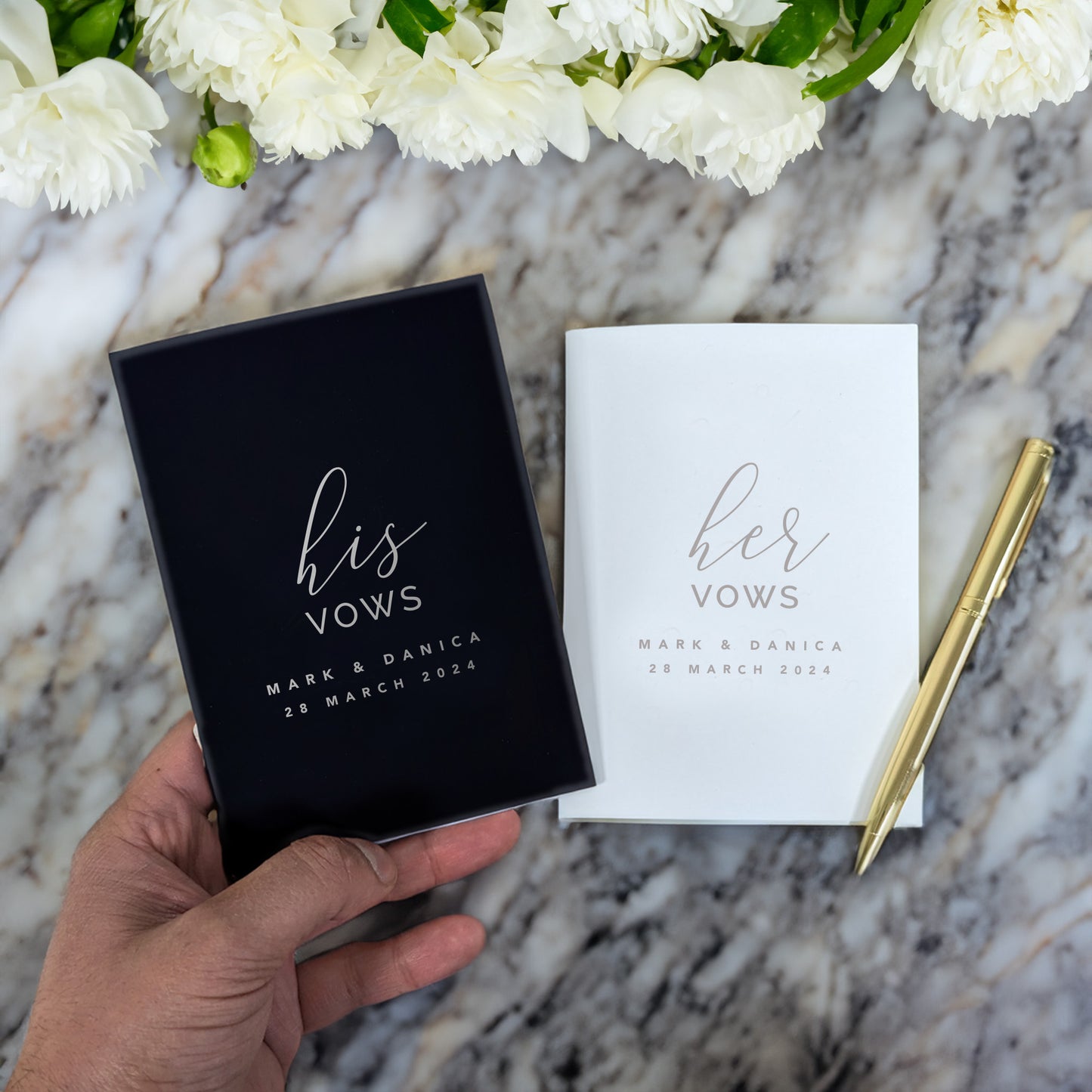 Vow Books - His & Hers - Personalised - A6