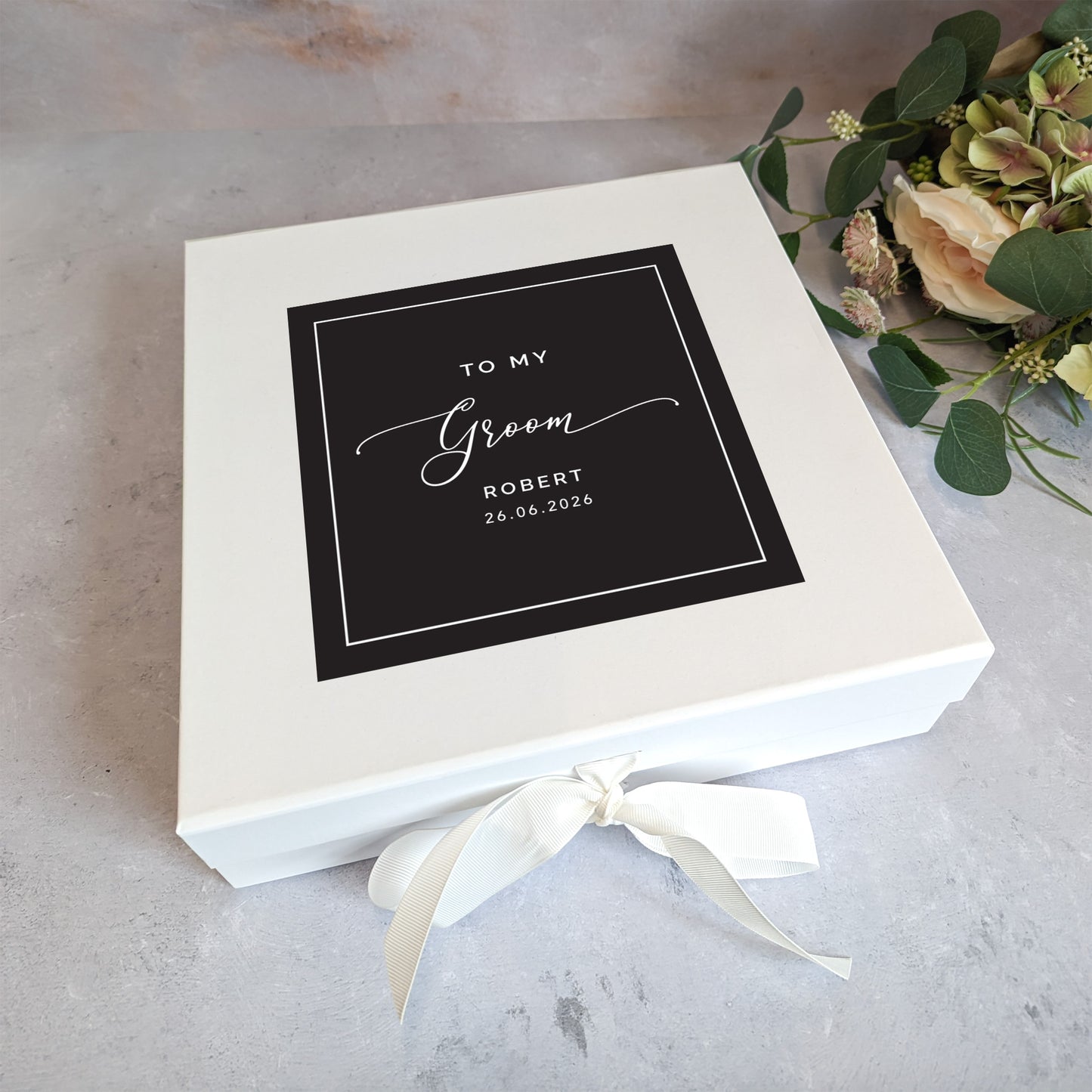 To My Groom Gift Box - Black and White Multisize - A5 | Large | A4 | XL