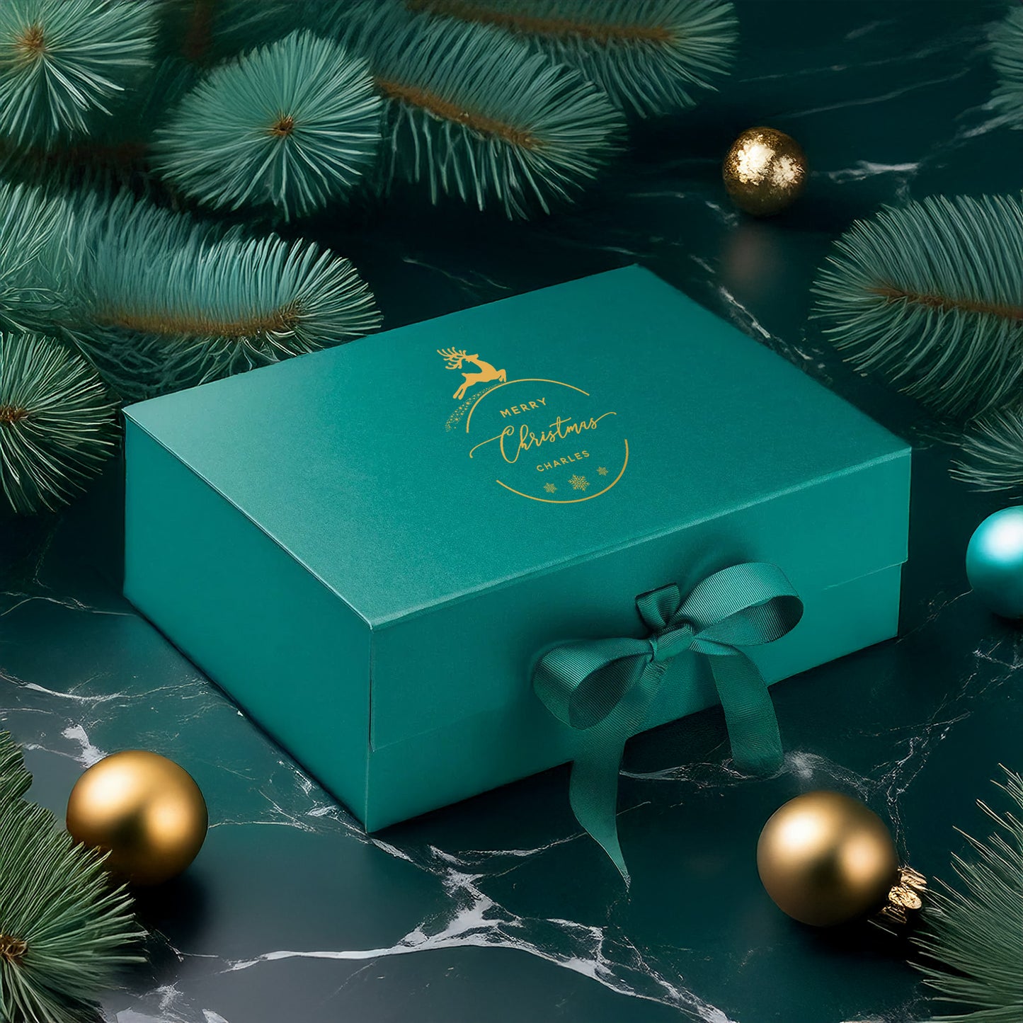 Christmas Reindeer Gift Box - Multi Size - Personalised