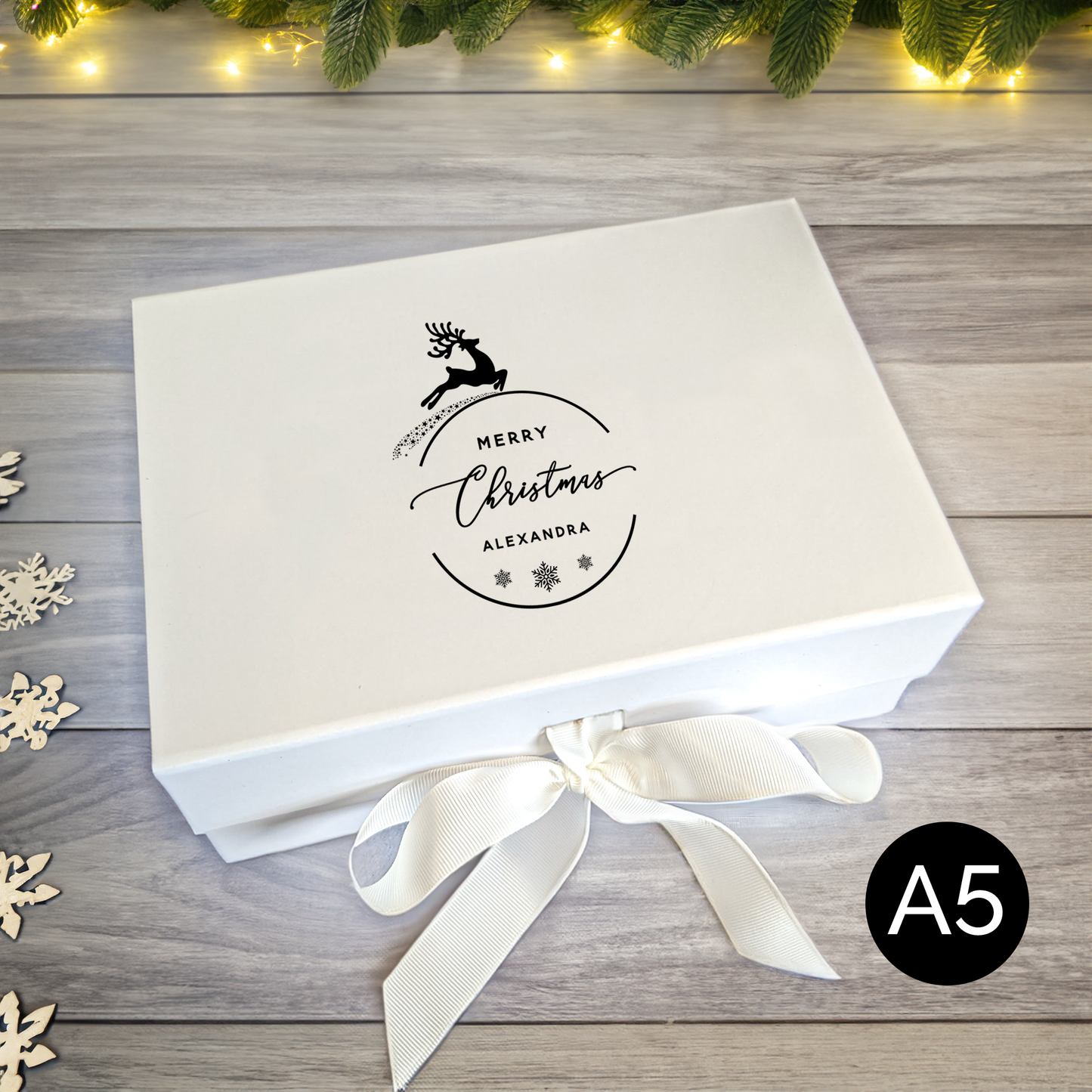 Christmas Reindeer Gift Box - Multi Size - Personalised