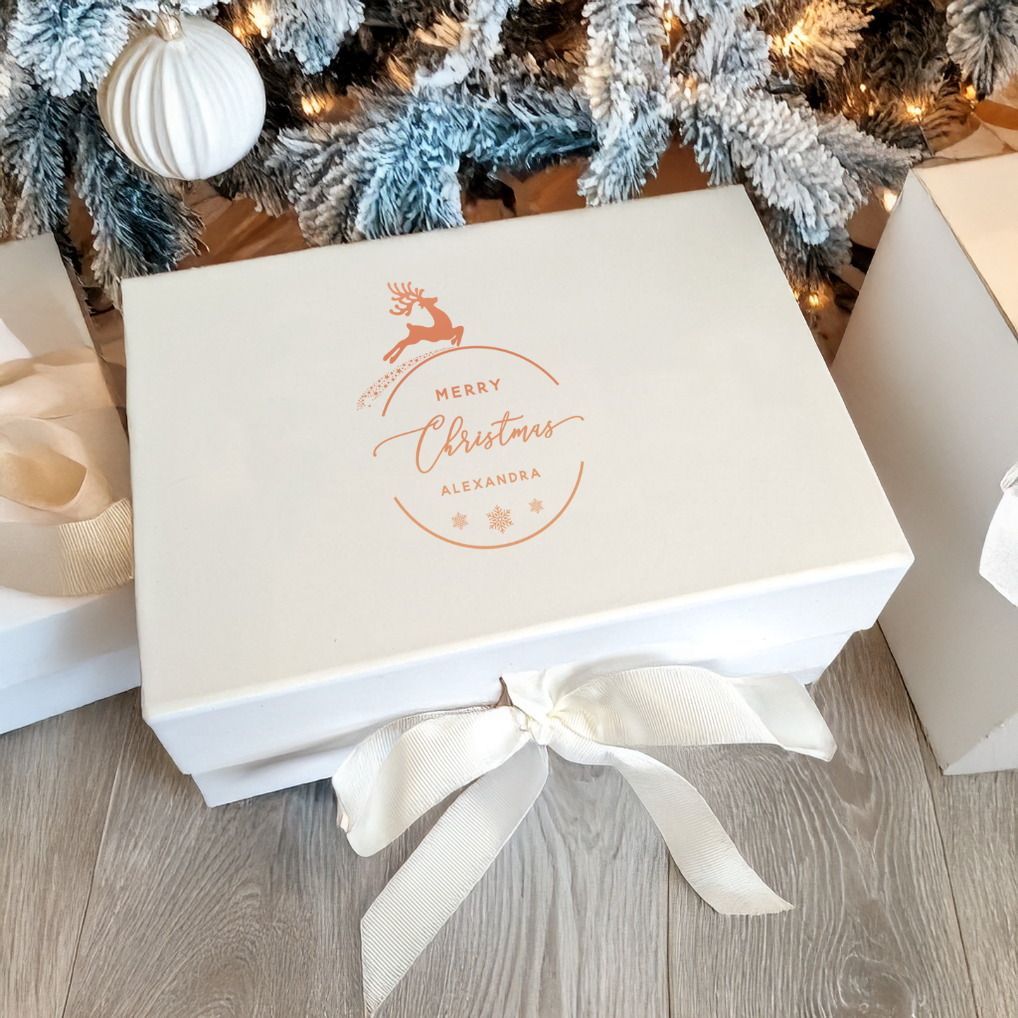 Christmas Reindeer Gift Box - Multi Size - Personalised