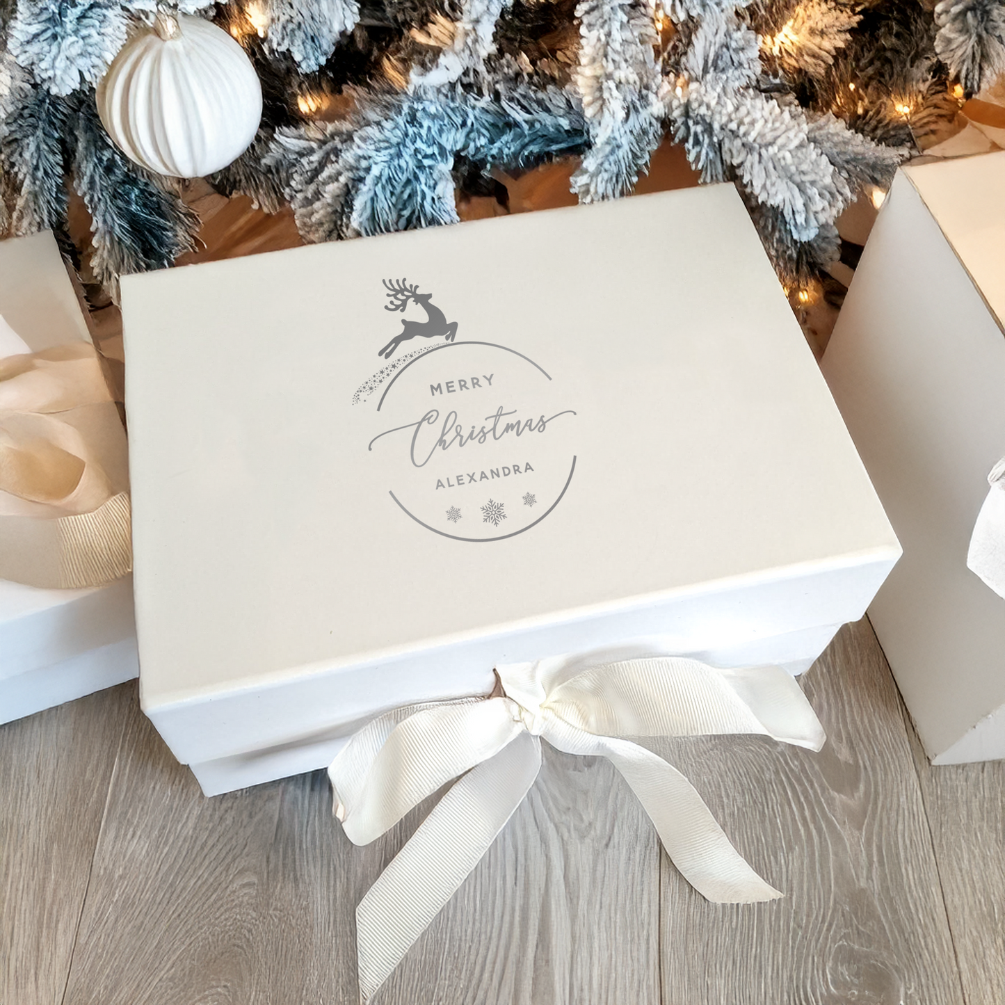 Christmas Reindeer Gift Box - Multi Size - Personalised