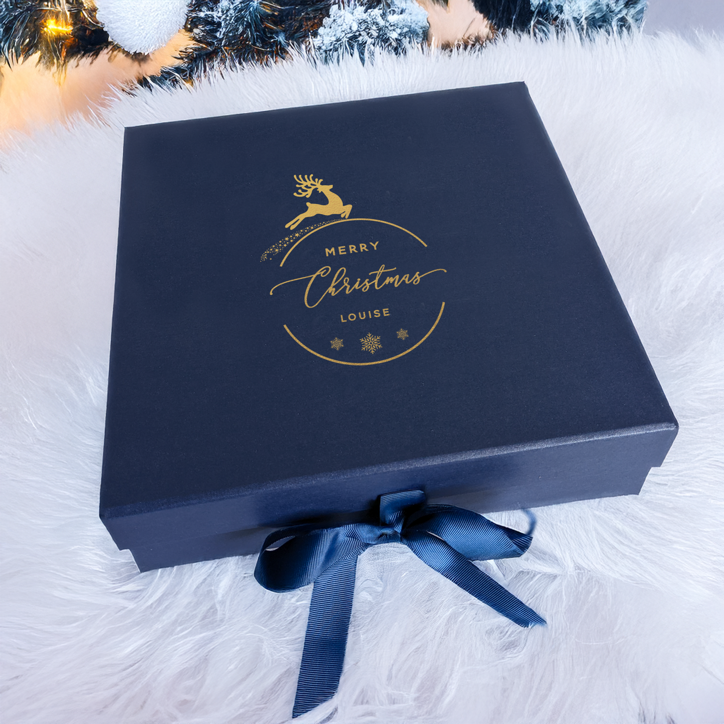 Christmas Reindeer Gift Box - Multi Size - Personalised