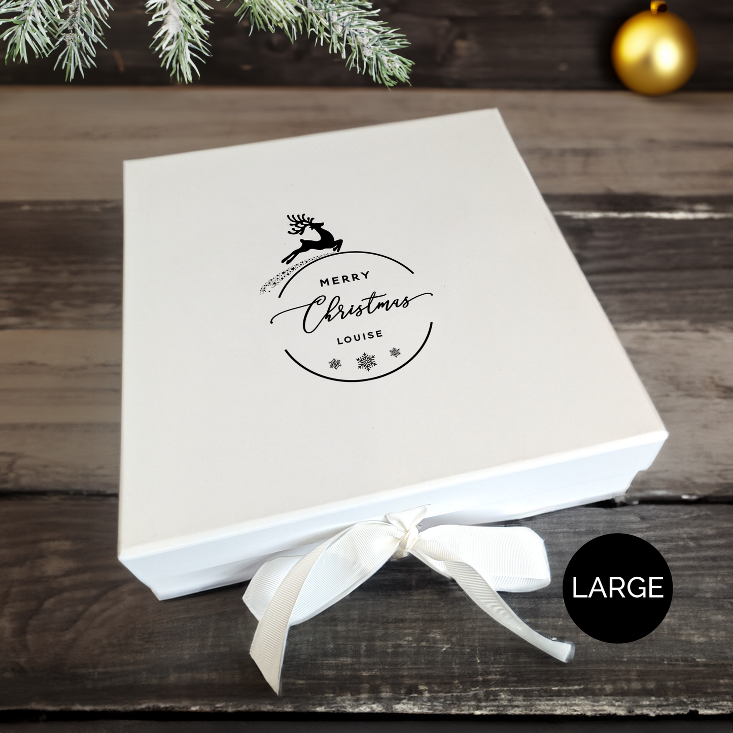 Christmas Reindeer Gift Box - Multi Size - Personalised