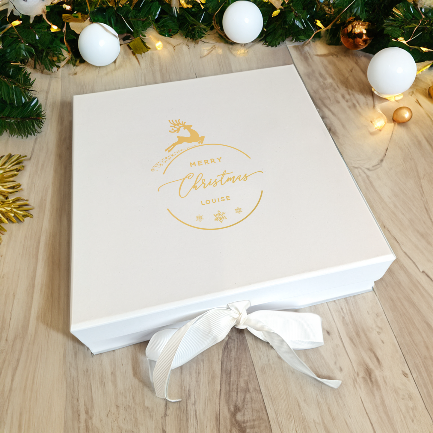 Christmas Reindeer Gift Box - Multi Size - Personalised