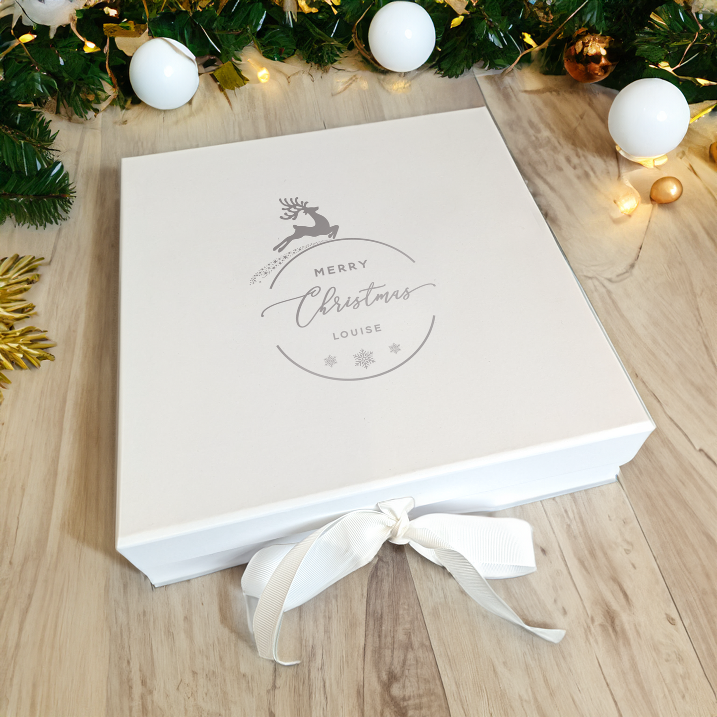 Christmas Reindeer Gift Box - Multi Size - Personalised