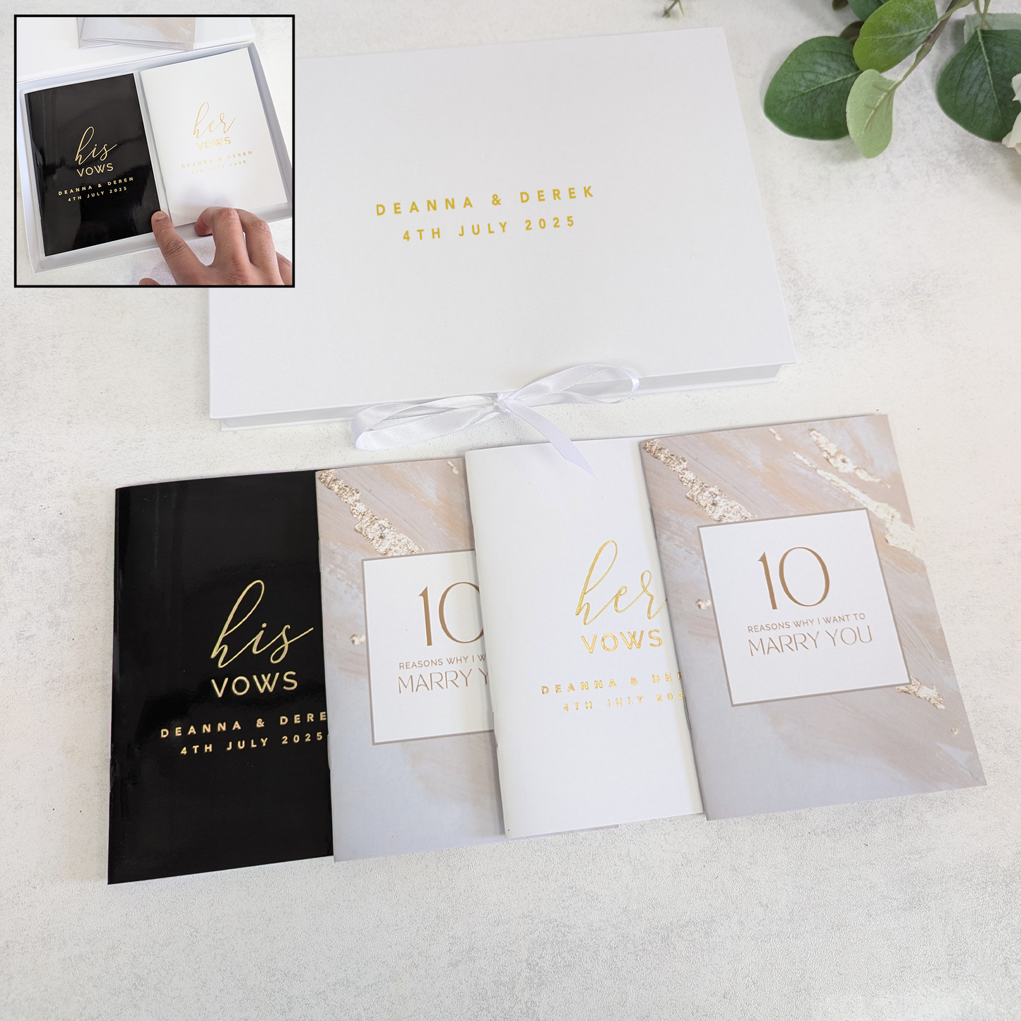 Vow Books - His & Hers - Personalised - A6