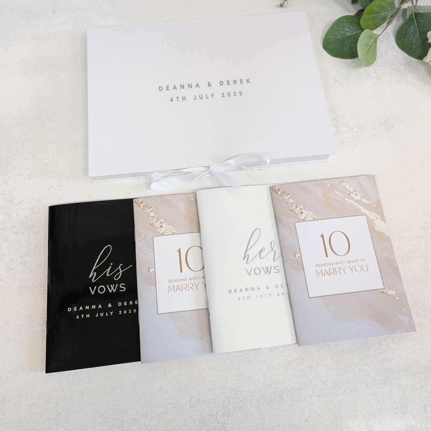 Vow Books - His & Hers - Personalised - A6