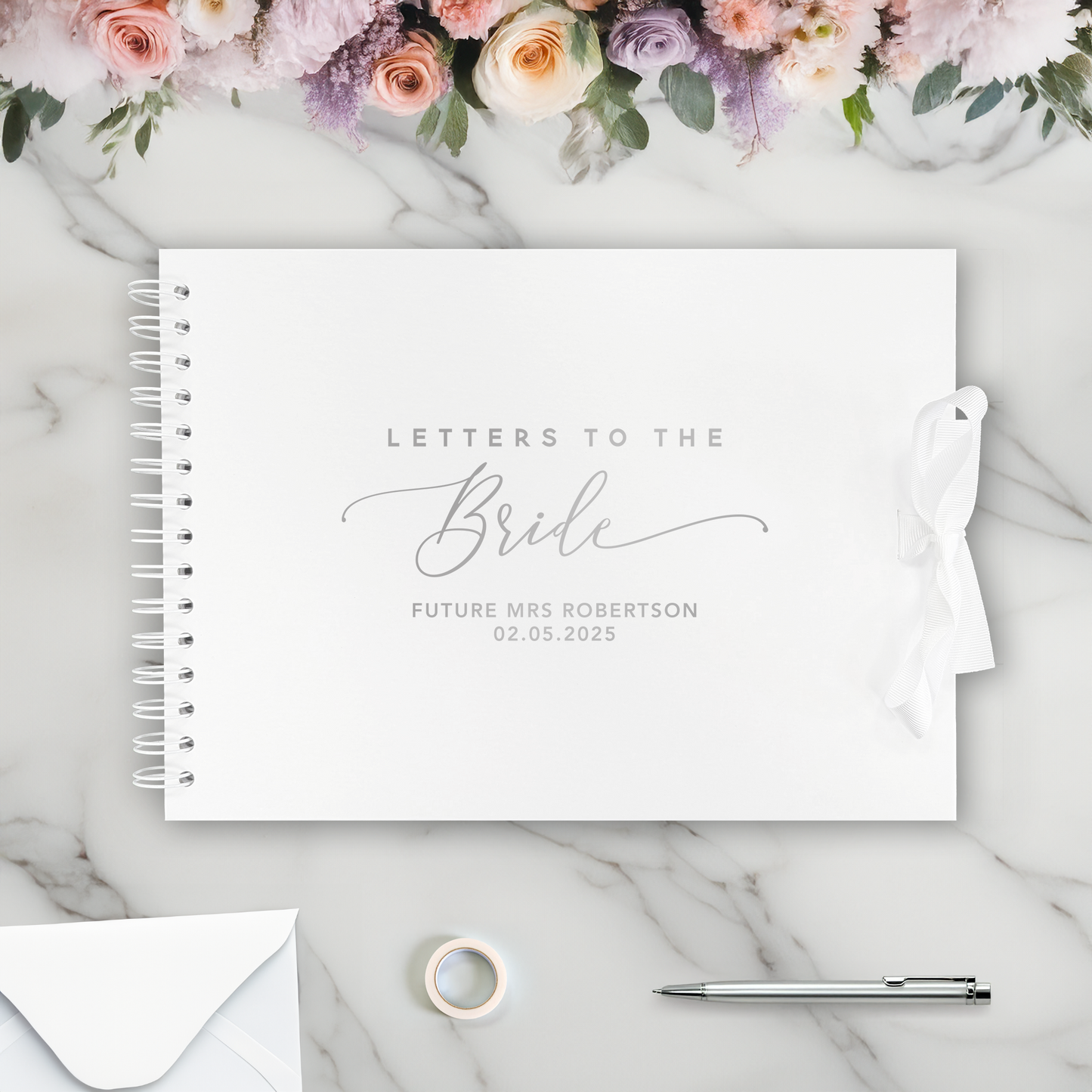 Letters to the Bride A4 Scrapbook Album - Elegant Style - Personalised