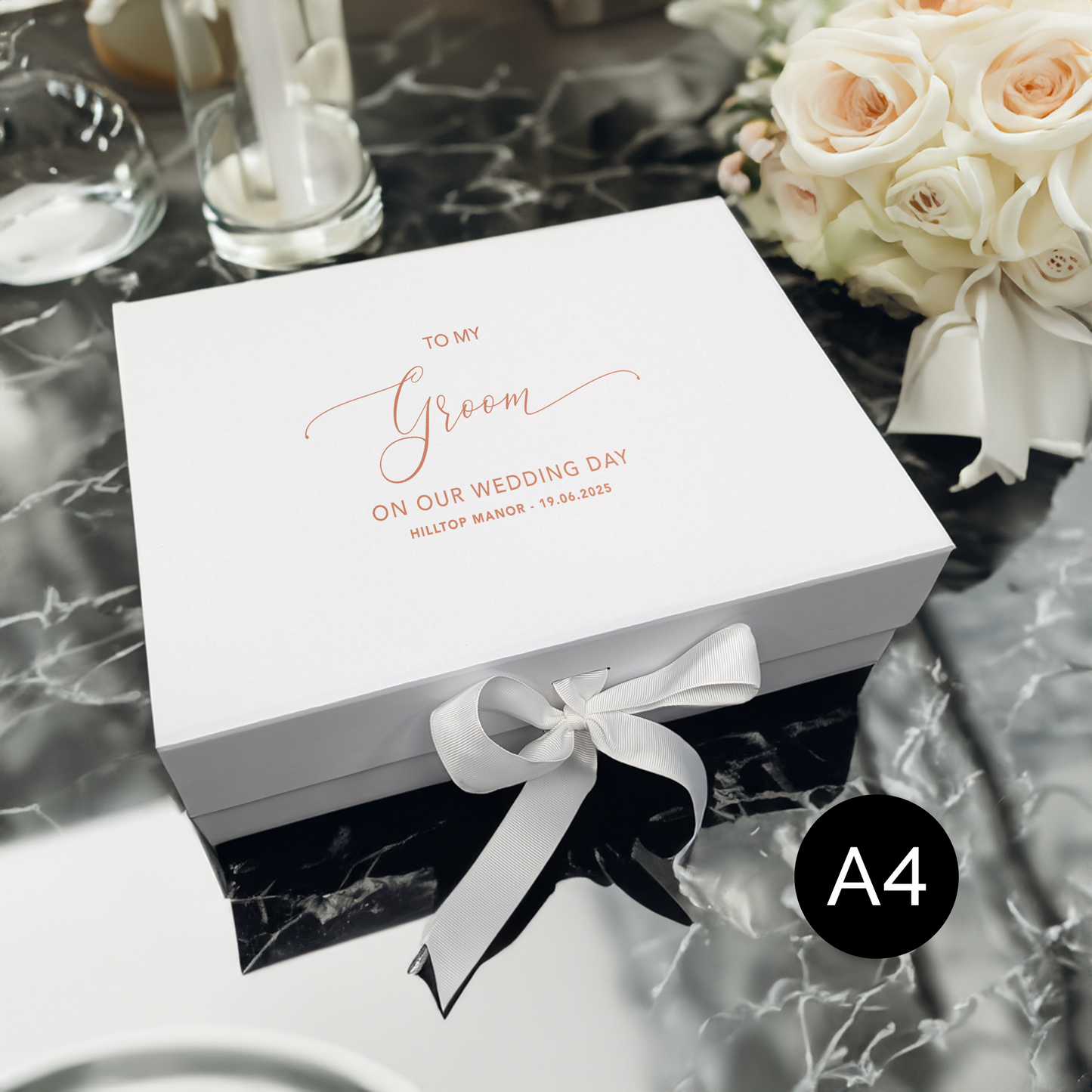 To My Groom Wedding Day Gift Box – Personalised Keepsake Box