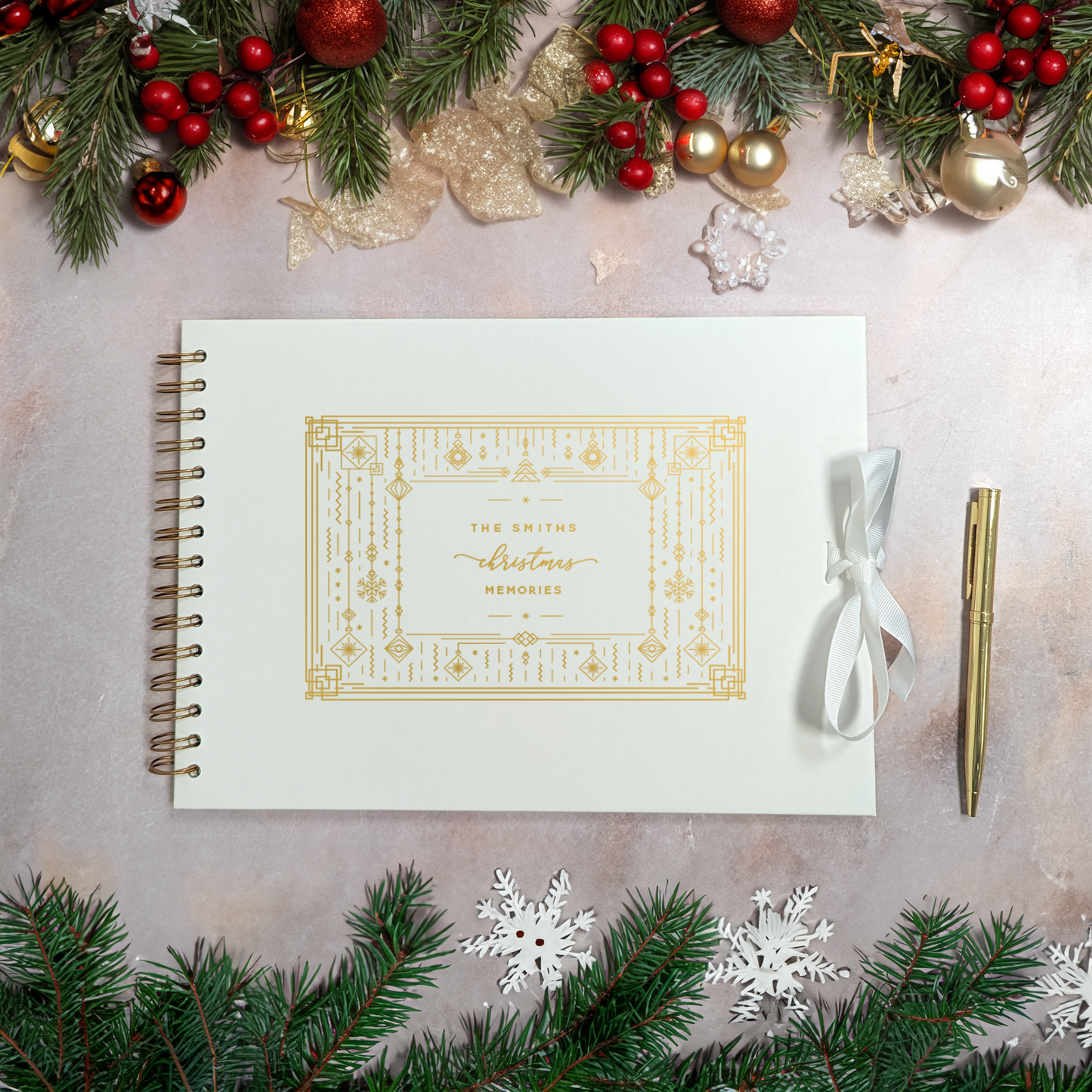 Christmas Memories Family A4 Scrapbook Album - Personalised