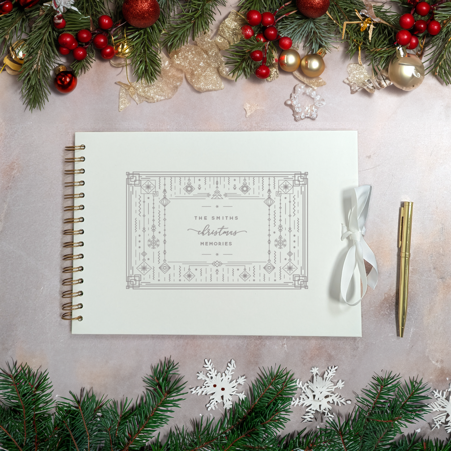 Christmas Memories Family A4 Scrapbook Album - Personalised