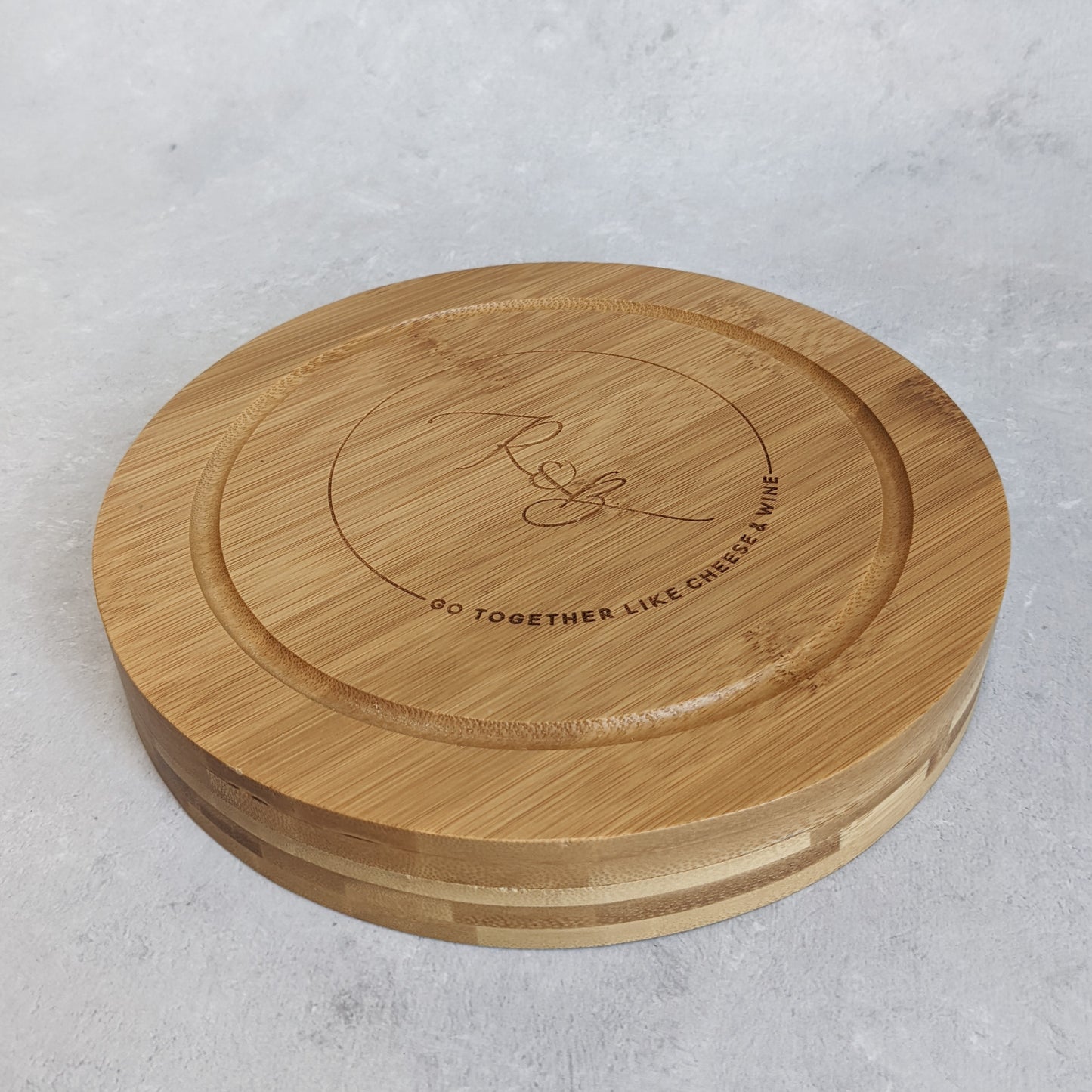 Wood Cheese Board Engraved Personalised - Serving Set - Wedding Anniversary Gift