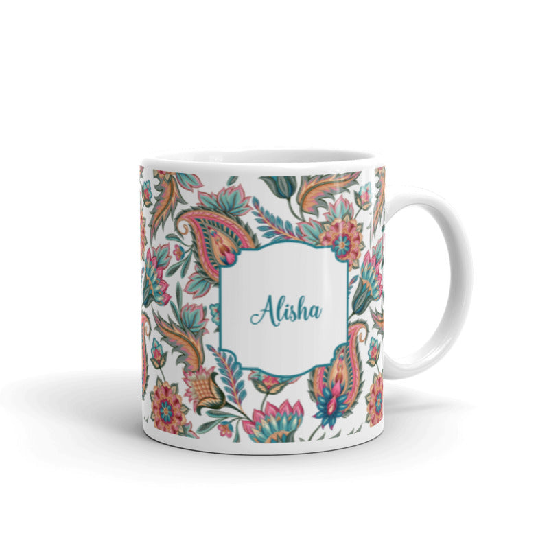 It's Always Chai Time Mug - Personalised (Paisley Design)