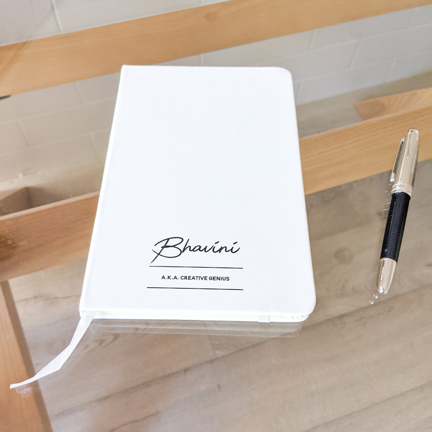 Personalised A5 Journal Notebook - Soft Cover - Black & White