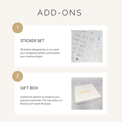 Personalised Anniversary Scrapbook Photo Album – Couples Memory Book Keepsake