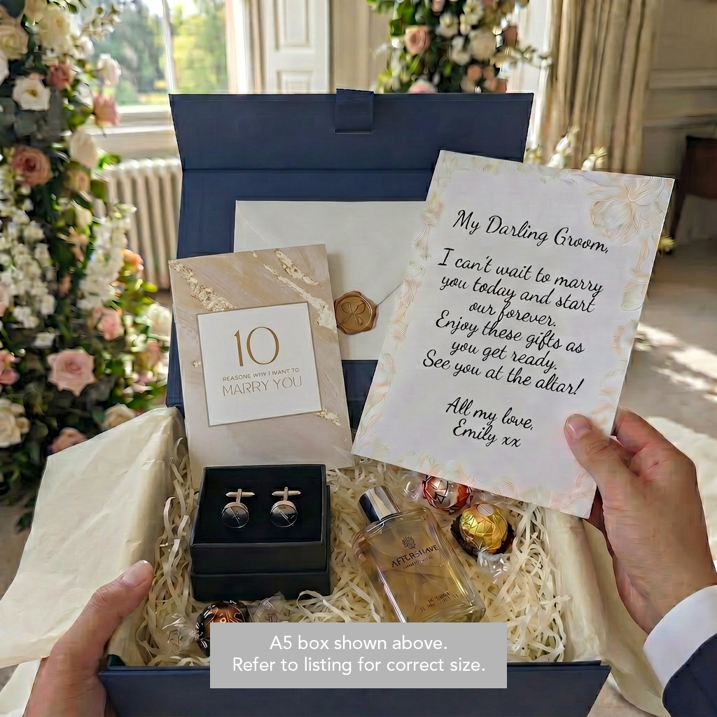 To My Groom Wedding Day Gift Box – Personalised Keepsake Box