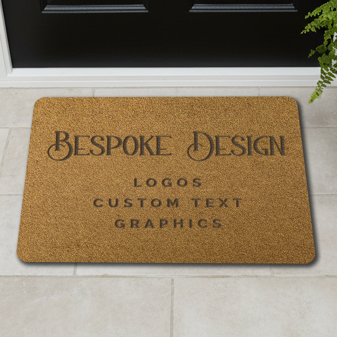 Custom Engraved Personalised Doormat with text, logo, monogram & graphics - Synthetic Weatherproof