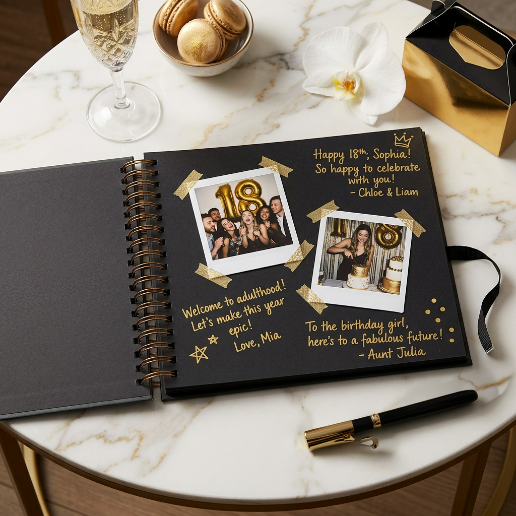 Personalised Scrapbook for Milestone Birthday - 8X8" Square – Personalised Scrapbook Memory Book Photo Album