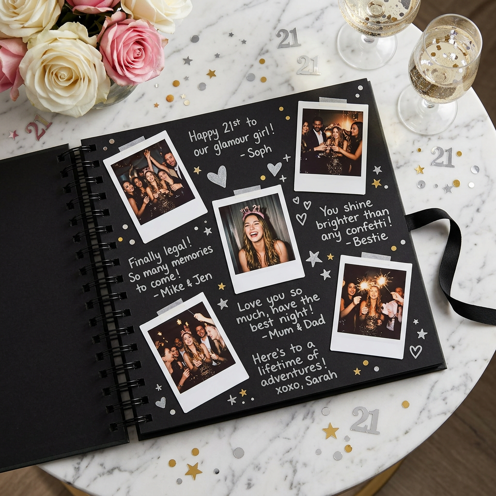 Personalised Scrapbook for Milestone Birthday - 8X8" Square – Personalised Scrapbook Memory Book Photo Album