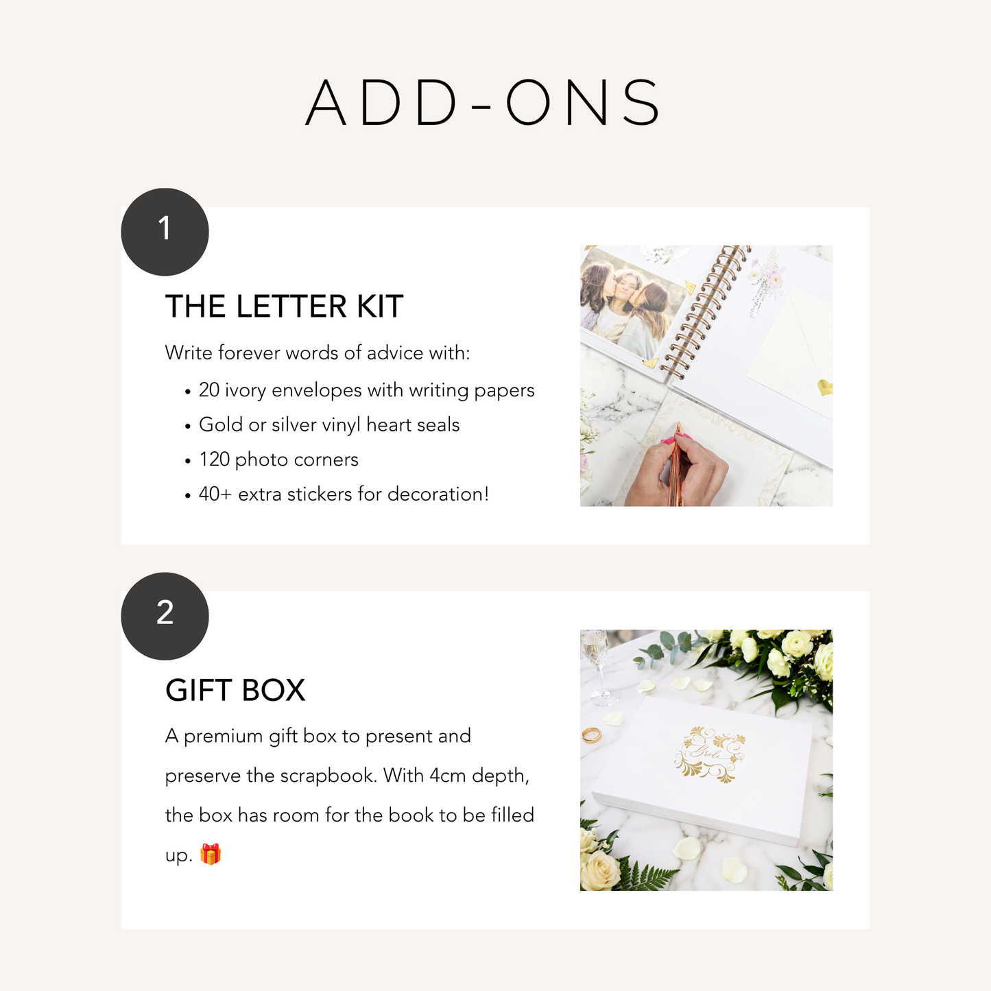 Letters to the Bride Scrapbook – Personalised Wedding Memory Book Photo Album