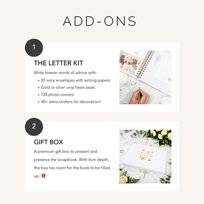 Letters to the Bride Scrapbook – Personalised Wedding Memory Book Photo Album