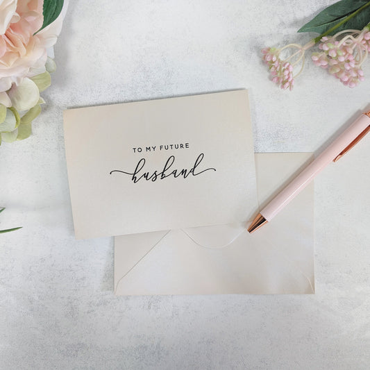 To My Future Husband Card – Elegant Wedding Day Card for Bride to Groom