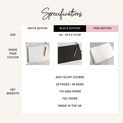 Letters to the Bride A4 Scrapbook Album - Elegant Style - Personalised