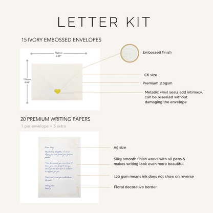 Letters to the Bride A4 Scrapbook Album - Elegant Style - Personalised