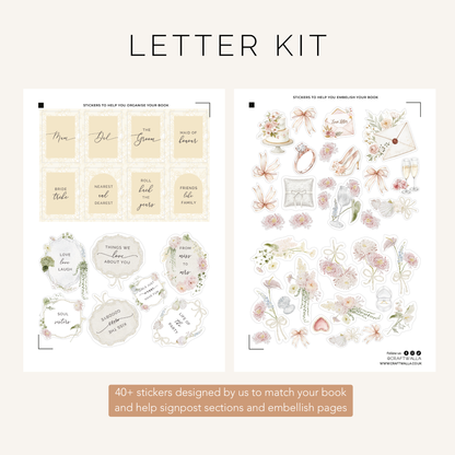 Letters to the Bride Scrapbook – Personalised Wedding Memory Book Photo Album