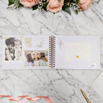 Letters to the Bride Scrapbook – Personalised Wedding Memory Book Photo Album