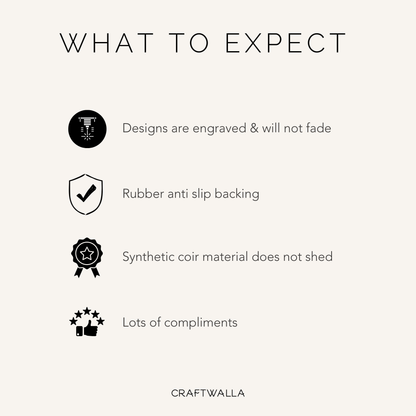 Personalised Doormat (Welcome To) - Synthetic Weatherproof Coir for Outdoor or Indoor Use